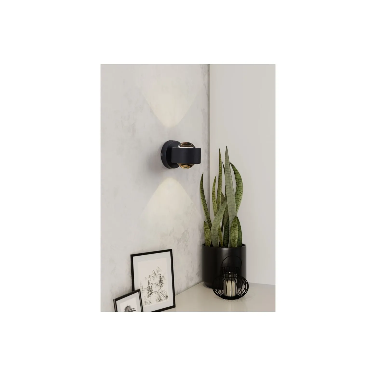 Eglo Vägglampa Ono 2 Aluminium Antracit Up & Down 2.5W 250lm - 830 Varm Vit | IP20