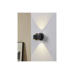 Eglo Vägglampa Ono 2 Aluminium Antracit Up & Down 2.5W 250lm - 830 Varm Vit | IP20