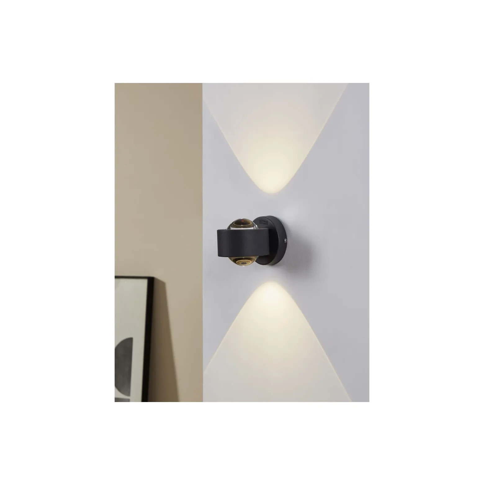 Eglo Vägglampa Ono 2 Aluminium Antracit Up & Down 2.5W 250lm - 830 Varm Vit | IP20