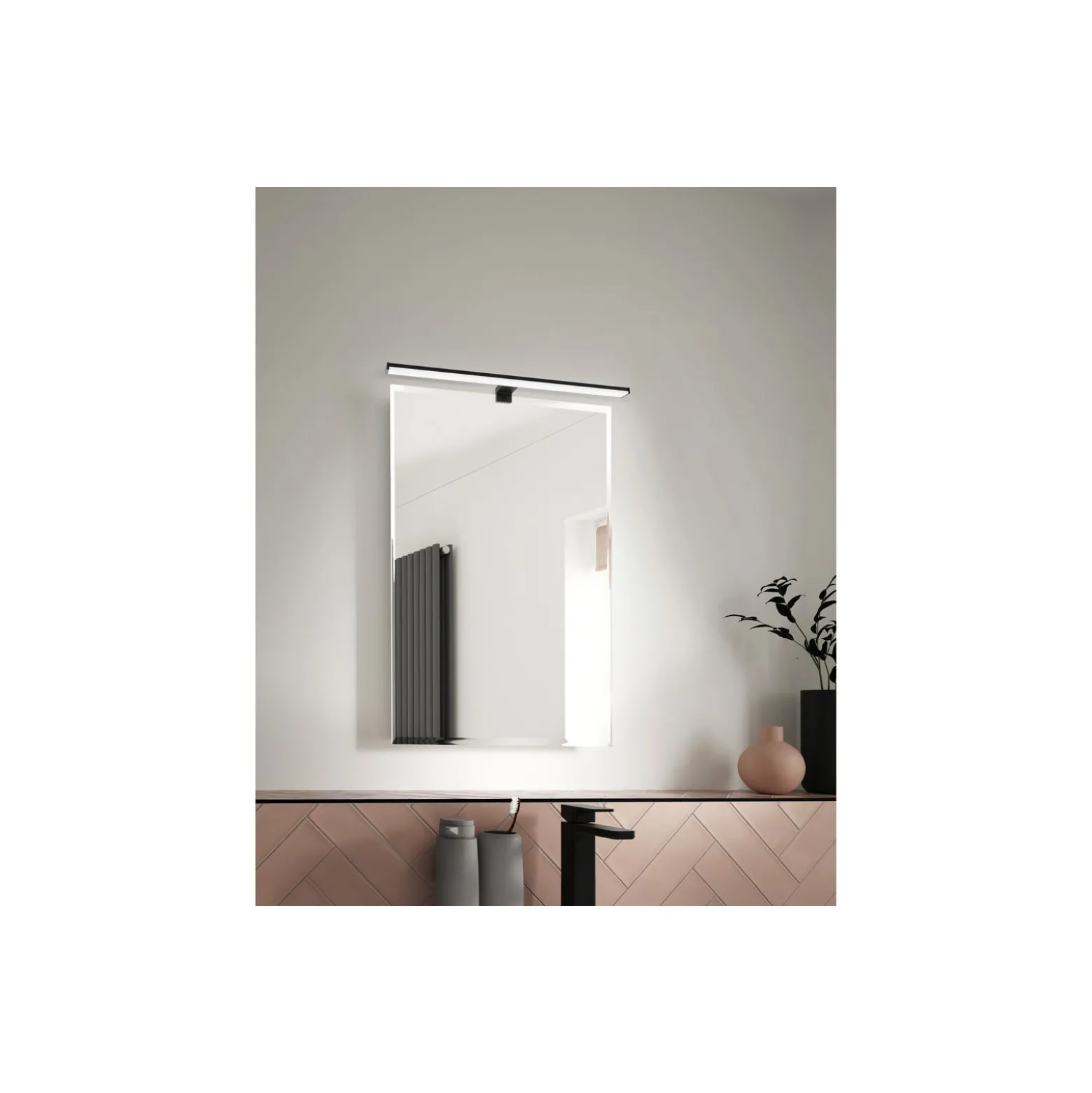 Eglo Vägglampa Pandella 2 Aluminium Svart Badrumsbelysning 11W 1400lm - 840 Kallvit | IP44