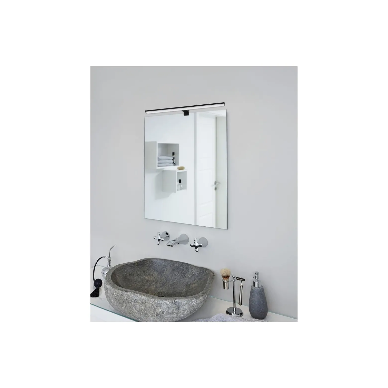 Eglo Vägglampa Pandella 2 Aluminium Svart Badrumsbelysning 11W 1400lm - 840 Kallvit | IP44