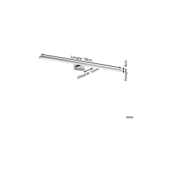 Eglo Vägglampa Pandella 1 Aluminium Krom Silver Badrumsbelysning 14W 1700lm - 840 Kallvit | IP44
