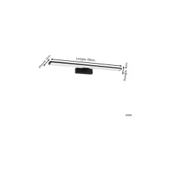 Eglo Vägglampa Pandella 1 Aluminium Svart Badrumsbelysning 11W 1350lm - 840 Kallvit | IP44