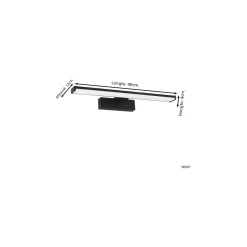 Eglo Vägglampa Pandella 1 Aluminium Svart Badrumsbelysning 7.4W 900lm - 840 Kallvit | IP44