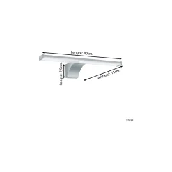 Eglo Vägglampa Pandella 2 Krom Silver Badrumsbelysning 7.4W 900lm - 840 Kallvit | IP44 - Rörelsesensor
