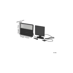 Eglo Vägglampa Panettieri Solar Svart 8W 1600lm - 840 Kallvit | IP65 - Rörelsesensor