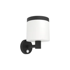 Eglo Vägglampa Pantete Solar Svart 7W 790lm - 830 Varm Vit | IP65 - Rörelsesensor