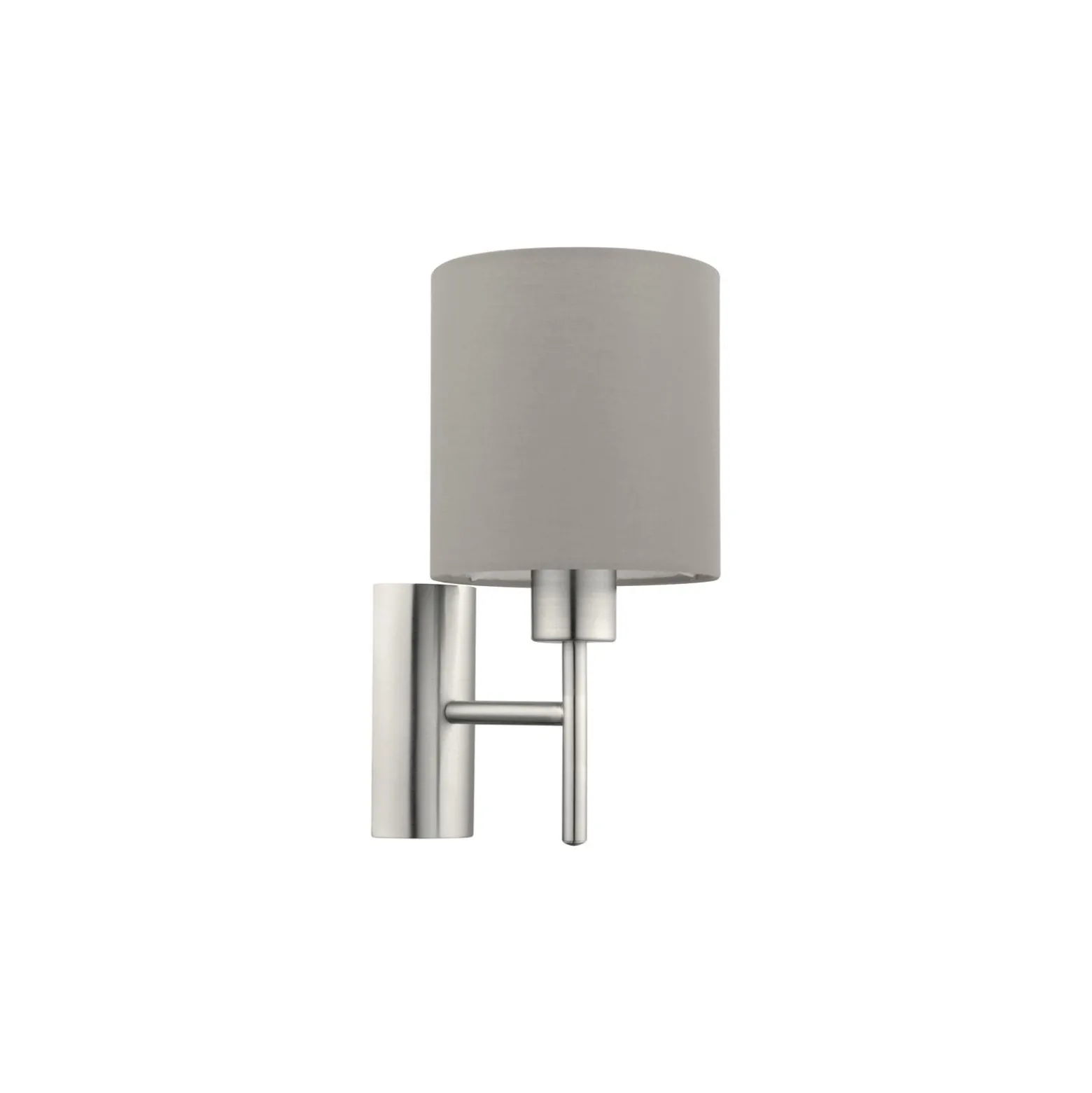 Eglo Vägglampa Pasteri Stål Satin Nickel | IP20 - Passande för 1x E27
