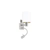 Eglo Vägglampa Pasteri Stål Satin Nickel 40 | IP20 - Inkl. Spot och Exkl. 1x E27