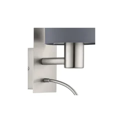Eglo Vägglampa Pasteri Stål Satin Nickel 40 | IP20 - Inkl. Spot och Exkl. 1x E27