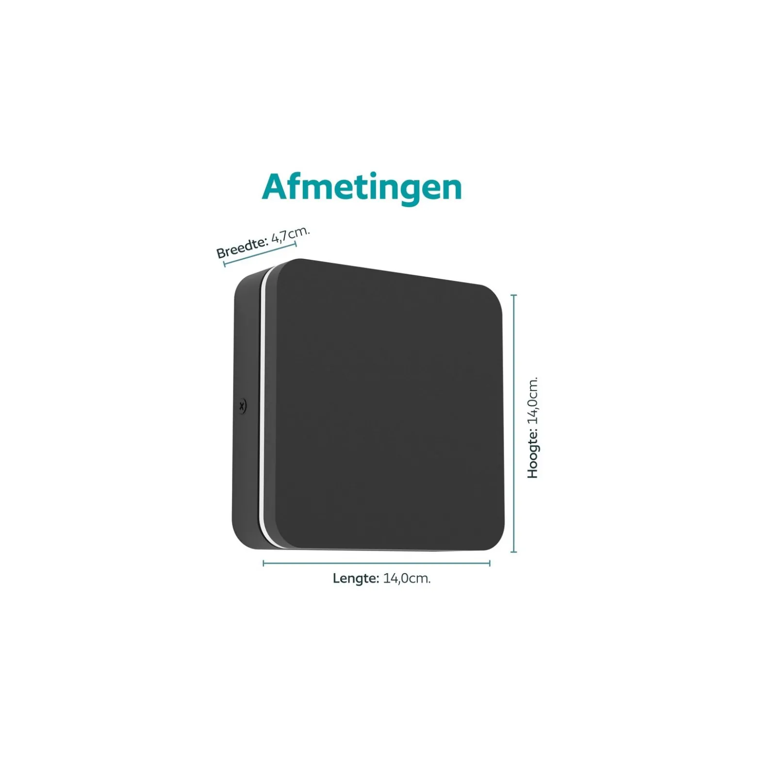 Eglo Vägglampa Pedersano Aluminium Svart 8W 800lm - 827-840-865 CCT | IP44