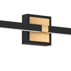Eglo Vägglampa Peguera Aluminium Stål Svart 175W 2000lm - 830 Varm Vit | IP44
