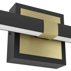 Eglo Vägglampa Peguera Aluminium Stål Svart 175W 2000lm - 830 Varm Vit | IP44