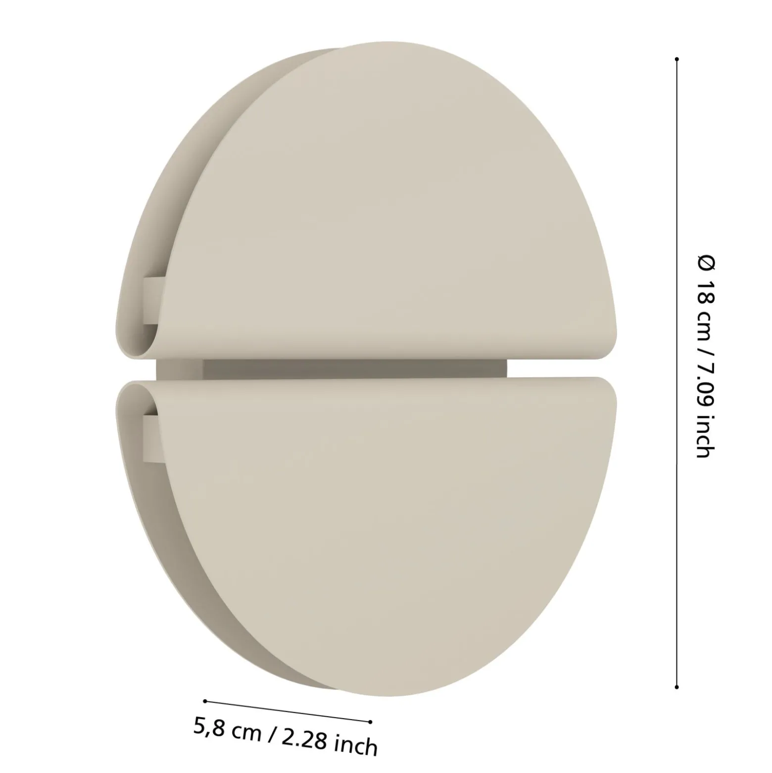 Eglo Vägglampa Pianosa Rostfritt Stål Sanded 45W 620lm - 827-865 Justerbar Vit | IP44