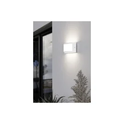 Eglo Vägglampa Poggiarello Vit | IP54 - Passande för 1x E14