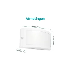 Eglo Vägglampa Poggiarello Vit | IP54 - Passande för 1x E14