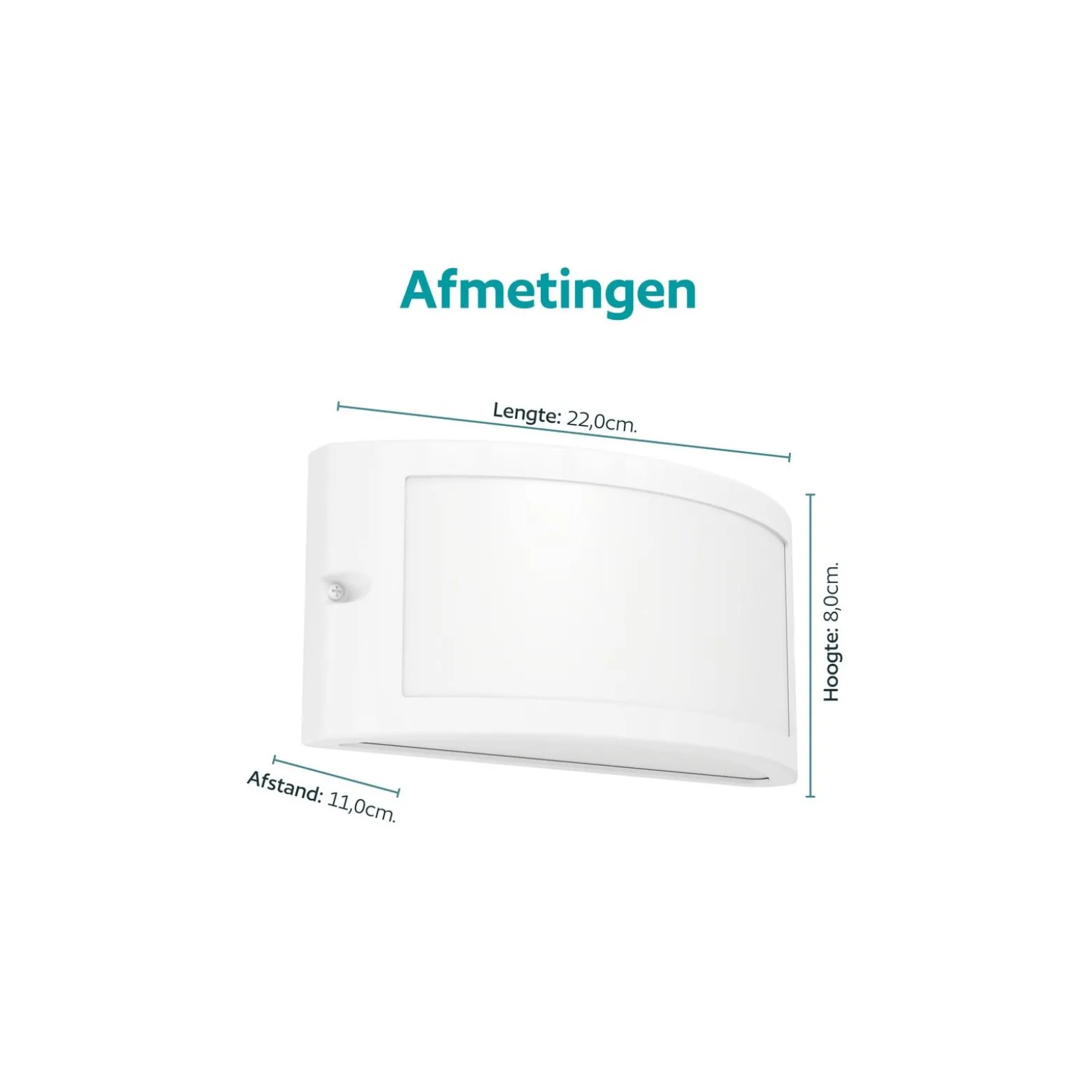 Eglo Vägglampa Poggiarello Vit | IP54 - Passande för 1x E14