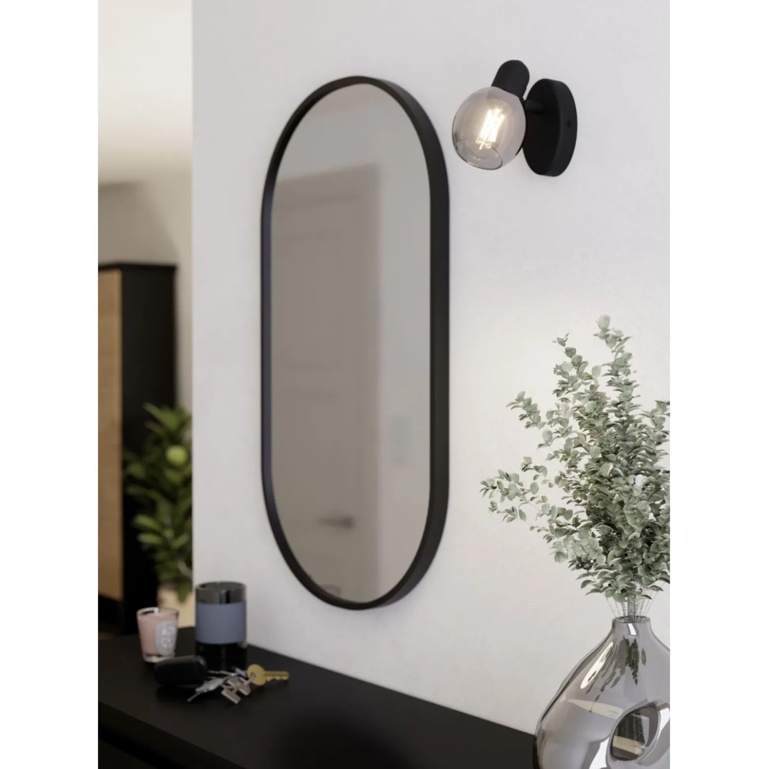 Eglo Vägglampa Pollica Stål Svart | Passande För 1x E14