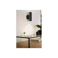 Eglo Vägglampa Portillo Stål Svart Up & Down | Passande för 2x GU10