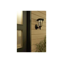Eglo Vägglampa Prietta Solar Svart 6W 800lm - 827 Extra Varm Vit | IP44 - Rörelsesensor