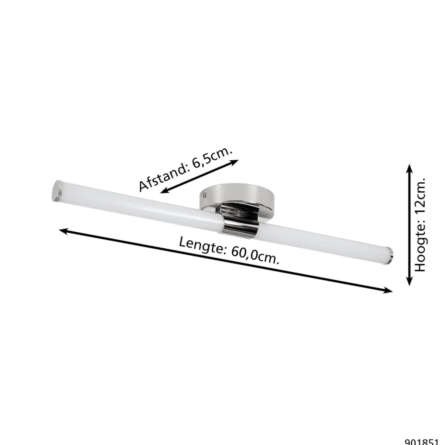 Eglo Vägglampa Ramola Stål Krom 11W 1200lm - 830-865 Justerbar Vit | IP44