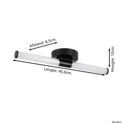 Eglo Vägglampa Ramola Stål Svart 75W 850lm - 830-865 Justerbar Vit | IP44