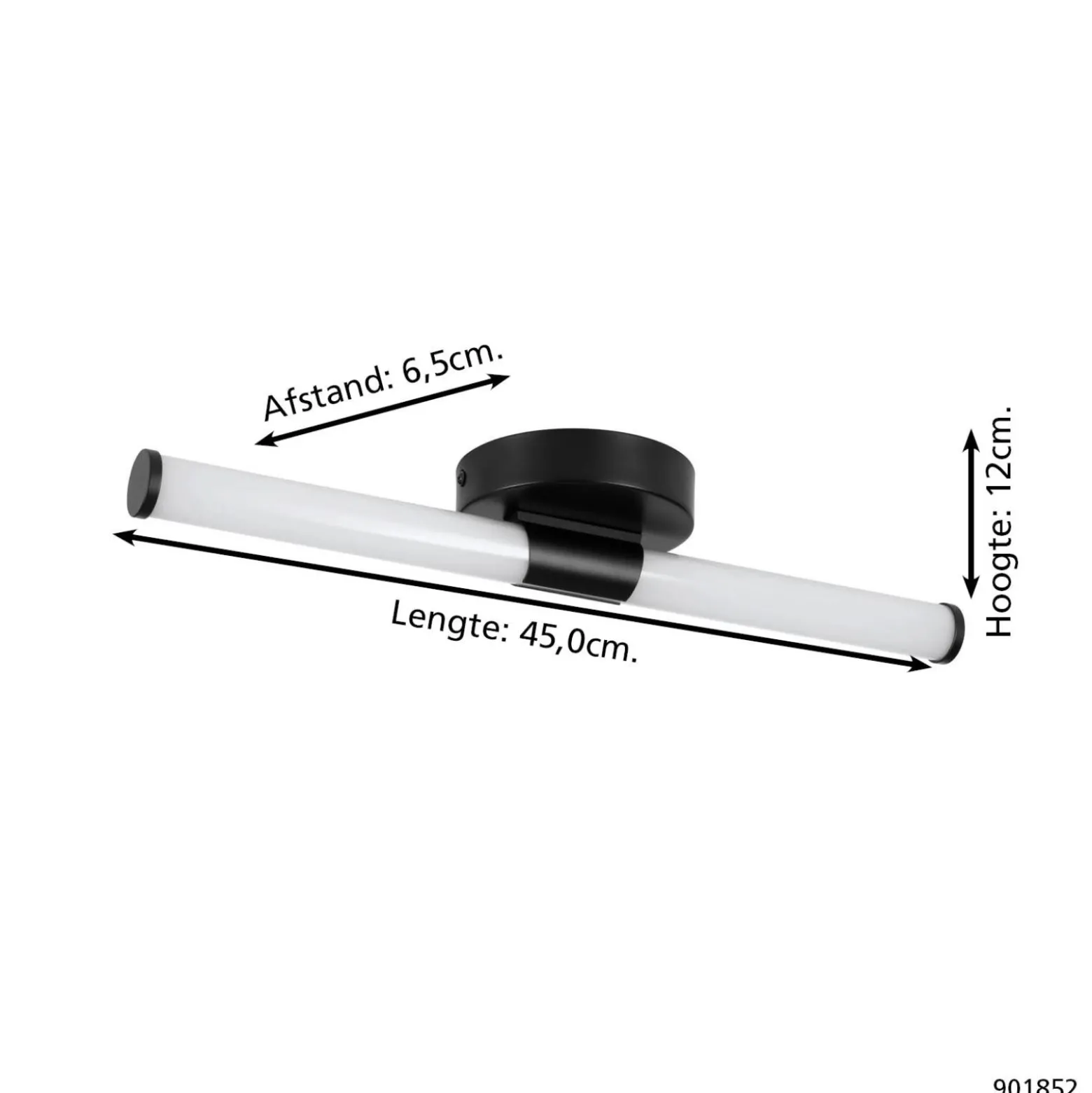 Eglo Vägglampa Ramola Stål Svart 75W 850lm - 830-865 Justerbar Vit | IP44