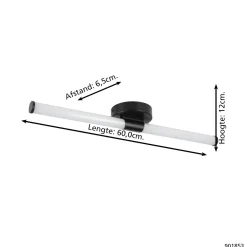 Eglo Vägglampa Ramola Stål Svart 11W 1200lm - 830-865 Justerbar Vit | IP44