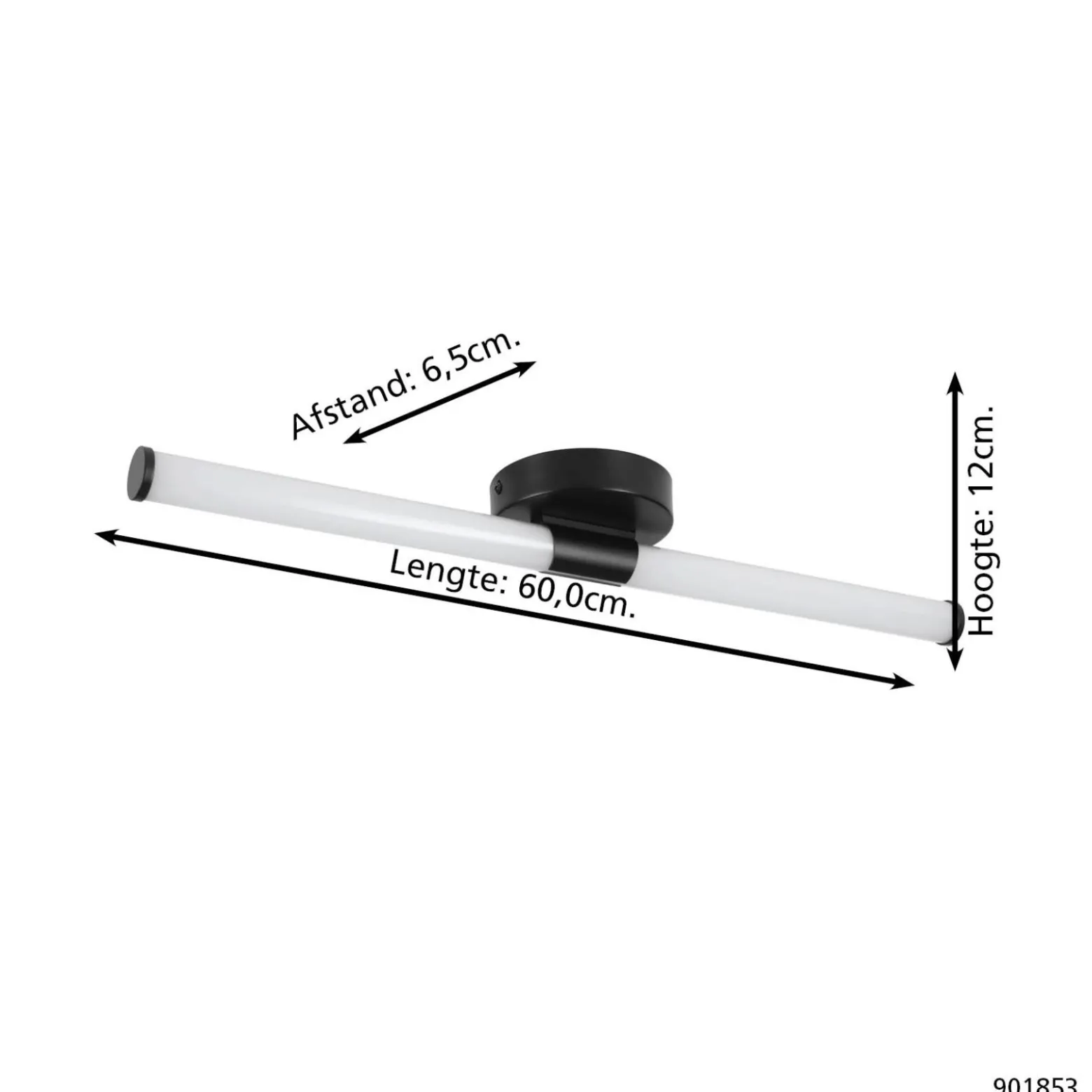 Eglo Vägglampa Ramola Stål Svart 11W 1200lm - 830-865 Justerbar Vit | IP44