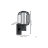 Eglo Vägglampa Ravello Stål Svart | IP44 - Passande för 1x E27