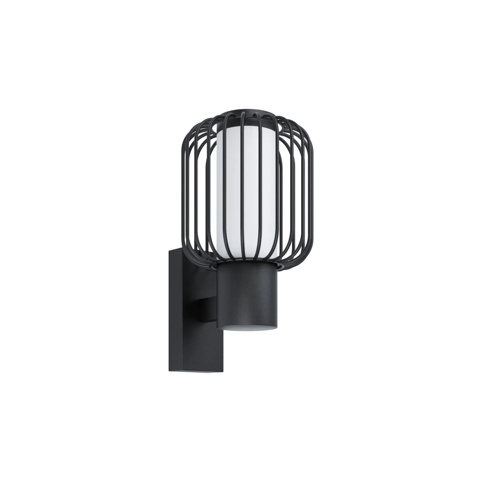 Eglo Vägglampa Ravello Stål Svart | IP44 - Passande för 1x E27