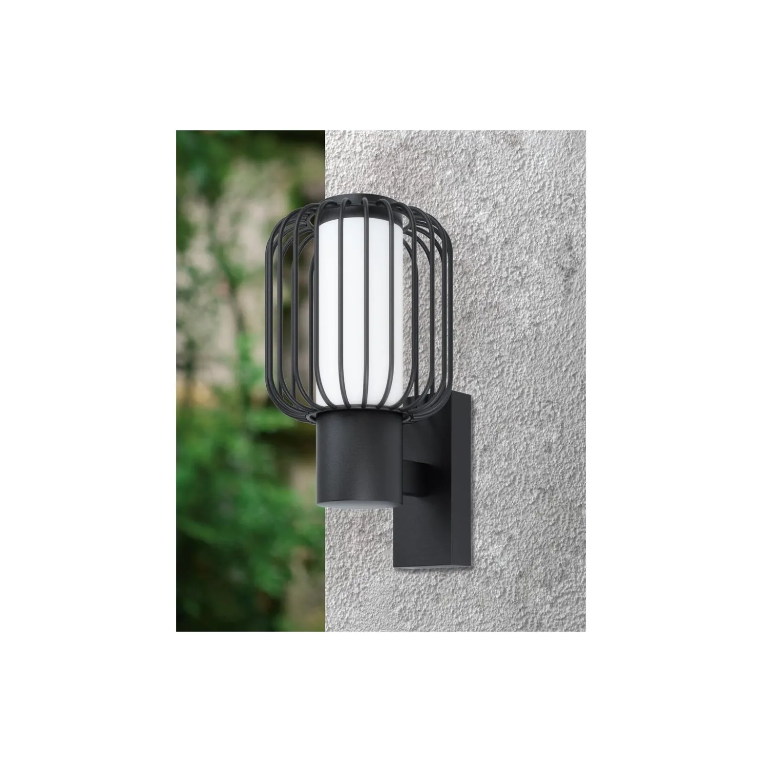 Eglo Vägglampa Ravello Stål Svart | IP44 - Passande för 1x E27