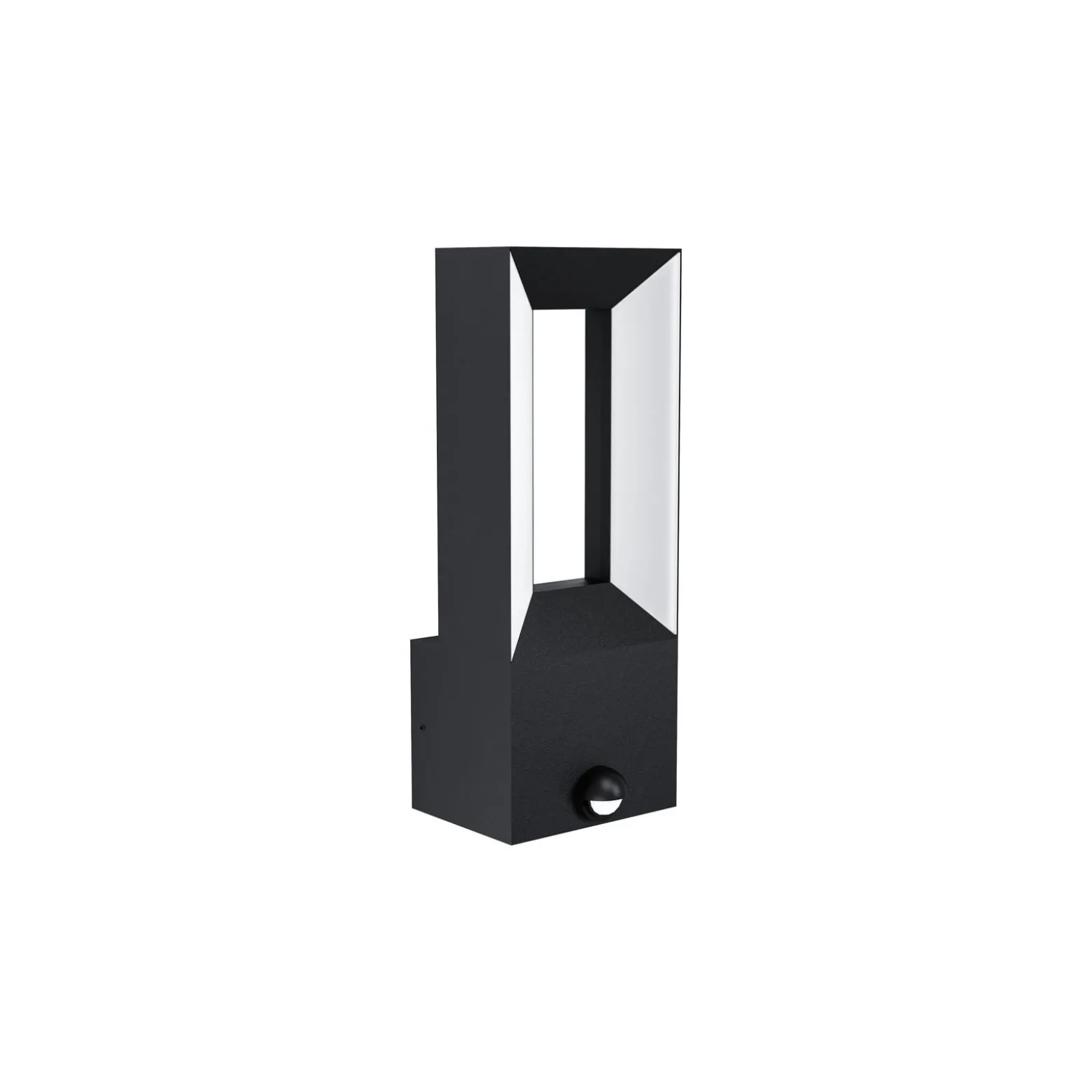Eglo Vägglampa Riforano Aluminium Svart 5W 550lm - 830 Varm Vit | IP44 - Rörelsesensor