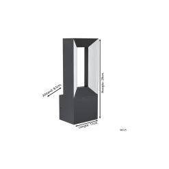 Eglo Vägglampa Riforano Aluminium Svart 5W 550lm - 830 Varm Vit | IP44