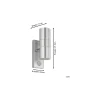 Eglo Vägglampa Riga 5 Rostfritt Stål Up & Down 2W 250lm - 830 Varm Vit | IP44 - Rörelsesensor
