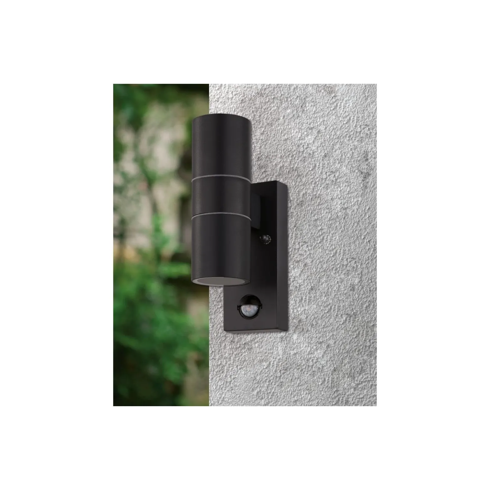 Eglo Vägglampa Riga 5 Stål Antracit Up & Down 2W 250lm - 830 Varm Vit | IP44 - Rörelsesensor