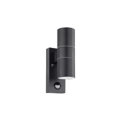 Eglo Vägglampa Riga 5 Stål Antracit Up & Down 2W 250lm - 830 Varm Vit | IP44 - Rörelsesensor