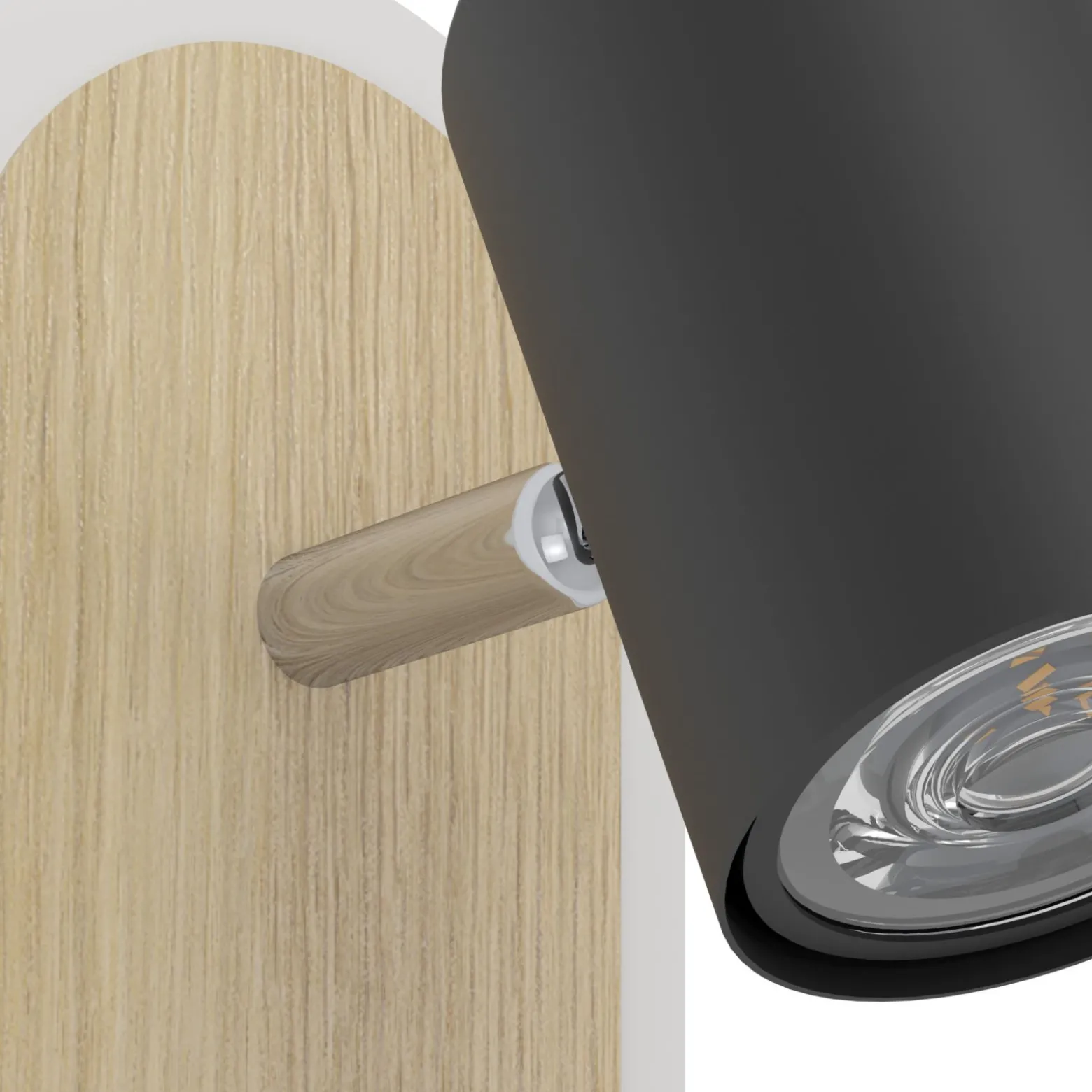 Eglo Vägglampa Rimbocchi Stål Svart 7W 850lm - 830 Varm Vit