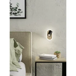 Eglo Vägglampa Rimbocchi Stål Svart 7W 850lm - 830 Varm Vit