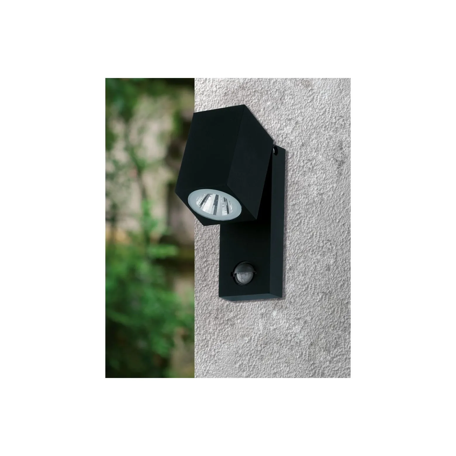 Eglo Vägglampa Sakeda Aluminium Antracit 5W 600lm - 830 Varm Vit | IP44 - Rörelse- och Ljussensor