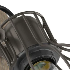 Eglo Vägglampa Sambatello Trä Stål Brun Silver | Passande För 1x E27