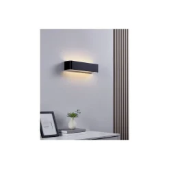 Eglo Vägglampa Sania 4 Aluminium Svart Vit 12W 1400lm - 830 Varm Vit | IP20