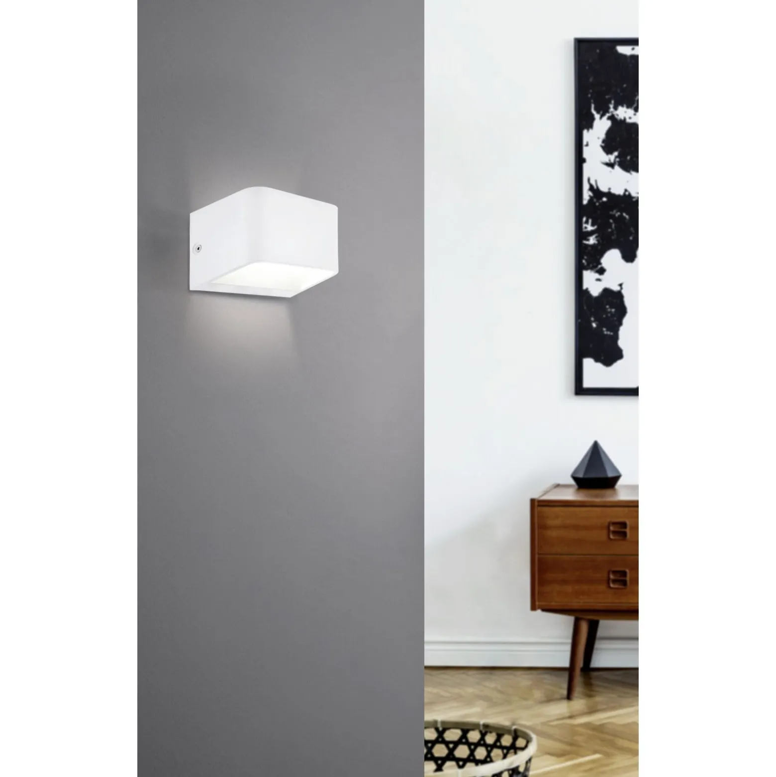 Eglo Vägglampa Sania 4 Aluminium Vit 6W 670lm - 830 Varm Vit
