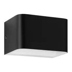 Eglo Vägglampa Sania 4 Aluminium Svart Vit 6W 670lm - 830 Varm Vit