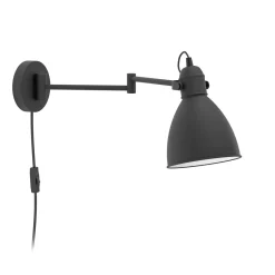 Eglo Vägglampa San Peri Stål Svart | Passande För 1x E27