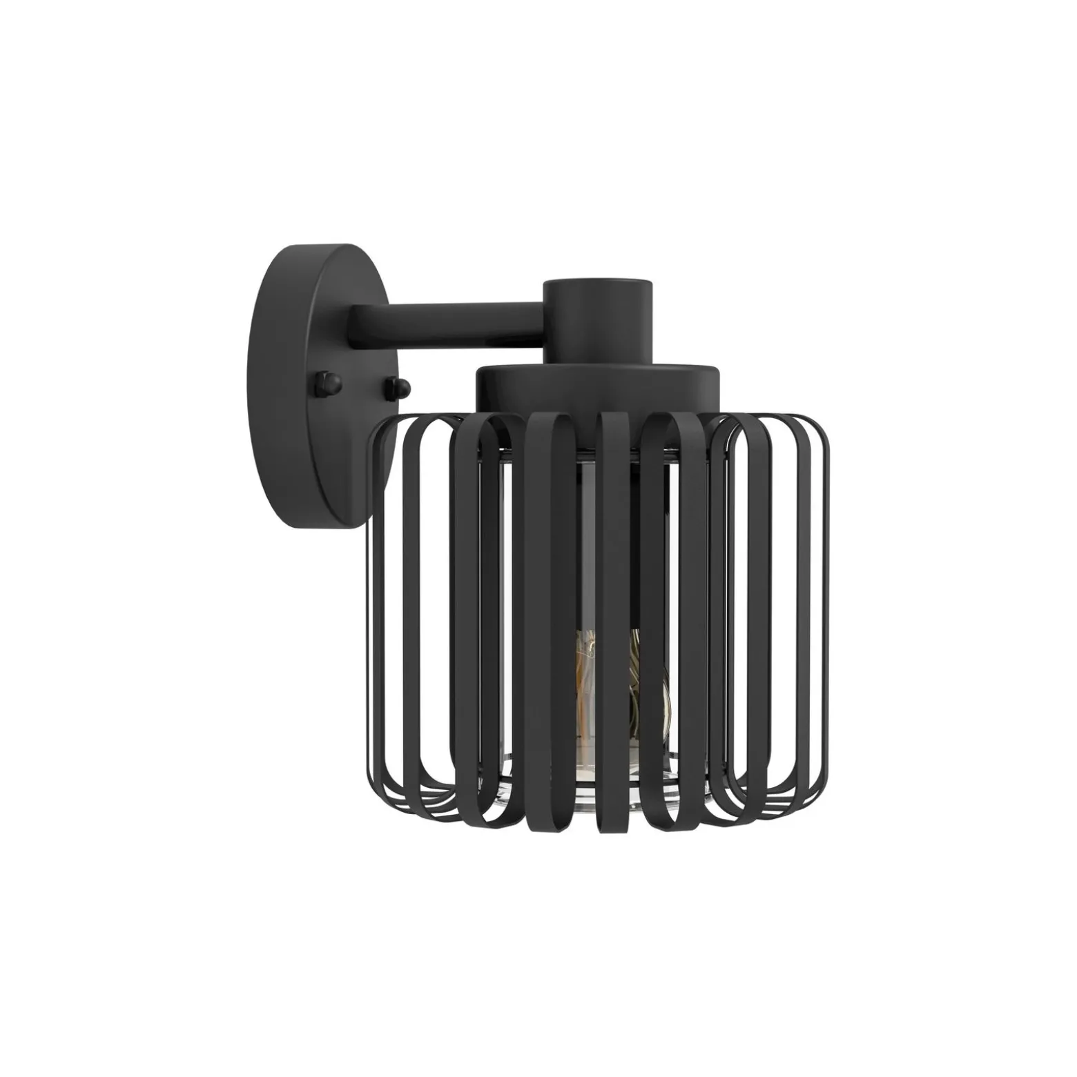 Eglo Vägglampa Selinus Stål Svart | IP65 - Passande för 1x E27