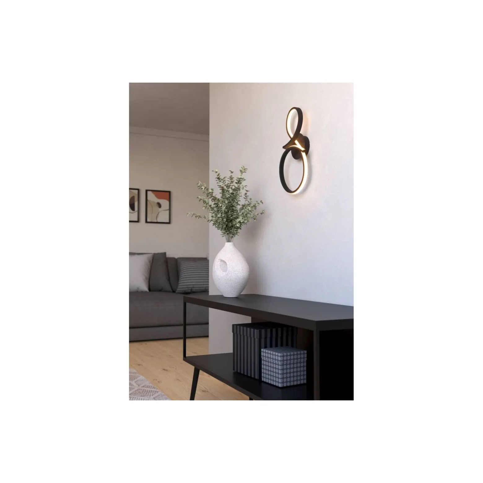 Eglo Vägglampa Serpins Stål Svart 11.4W 1400lm - 830 Varm Vit