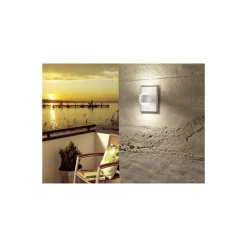 Eglo Vägglampa Sesimba 1 Stål Vit Up & Down 3W 280lm - 830 Varm Vit | IP44 - Rörelse- och Ljussensor
