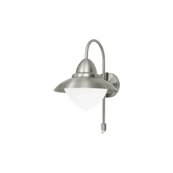 Eglo Vägglampa Sidney Rostfritt Stål | IP44 - Passande för 1x E27 - Rörelsesensor