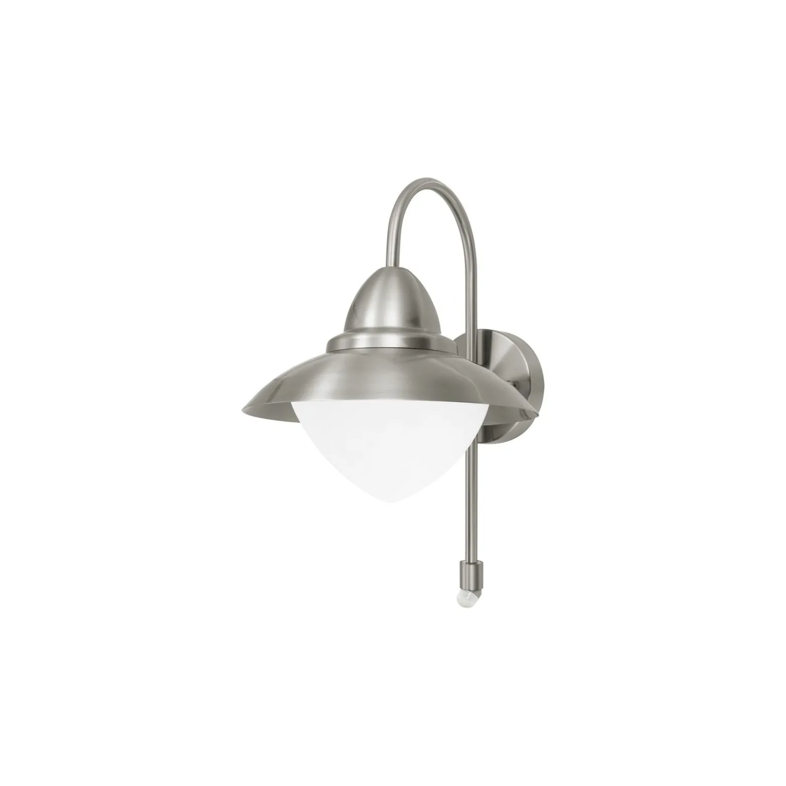 Eglo Vägglampa Sidney Rostfritt Stål | IP44 - Passande för 1x E27 - Rörelsesensor